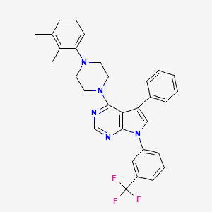 4-[4-(2,3-dimethylphenyl)piperazin-1-yl]-5-phenyl-7-[3-(trifluoromethyl)phenyl]-7H-pyrrolo[2,3-d]pyrimidine