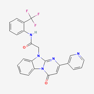 2-[4-oxo-2-(pyridin-3-yl)pyrimido[1,2-a]benzimidazol-10(4H)-yl]-N-[2-(trifluoromethyl)phenyl]acetamide