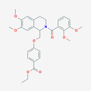 Ethyl 4-{[2-(2,3-dimethoxybenzoyl)-6,7-dimethoxy-1,2,3,4-tetrahydroisoquinolin-1-yl]methoxy}benzoate