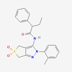 N-(5,5-dioxido-2-(o-tolyl)-4,6-dihydro-2H-thieno[3,4-c]pyrazol-3-yl)-2-phenylbutanamide