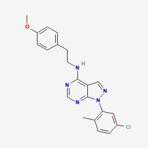 1-(5-chloro-2-methylphenyl)-N-[2-(4-methoxyphenyl)ethyl]-1H-pyrazolo[3,4-d]pyrimidin-4-amine