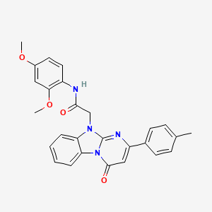 molecular formula C27H24N4O4 B11205240 N-(2,4-dimethoxyphenyl)-2-[2-(4-methylphenyl)-4-oxopyrimido[1,2-a]benzimidazol-10(4H)-yl]acetamide 