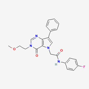 N-(4-Fluorophenyl)-2-[3-(2-methoxyethyl)-4-oxo-7-phenyl-3H,4H,5H-pyrrolo[3,2-D]pyrimidin-5-YL]acetamide