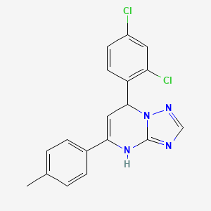 molecular formula C18H14Cl2N4 B11205263 7-(2,4-Dichloro-phenyl)-5-p-tolyl-4,7-dihydro-[1,2,4]triazolo[1,5-a]pyrimidine 