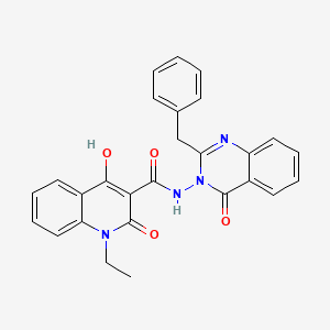 N-(2-benzyl-4-oxoquinazolin-3(4H)-yl)-1-ethyl-4-hydroxy-2-oxo-1,2-dihydroquinoline-3-carboxamide