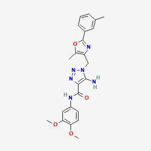 5-amino-N-(3,4-dimethoxyphenyl)-1-{[5-methyl-2-(3-methylphenyl)-1,3-oxazol-4-yl]methyl}-1H-1,2,3-triazole-4-carboxamide