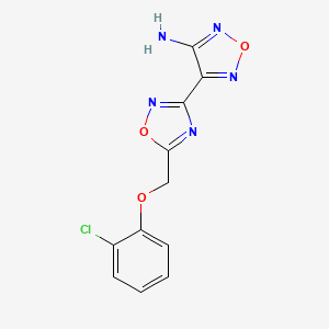 4-{5-[(2-Chlorophenoxy)methyl]-1,2,4-oxadiazol-3-yl}-1,2,5-oxadiazol-3-amine