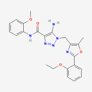 molecular formula C23H24N6O4 B11205296 5-amino-1-{[2-(2-ethoxyphenyl)-5-methyl-1,3-oxazol-4-yl]methyl}-N-(2-methoxyphenyl)-1H-1,2,3-triazole-4-carboxamide 