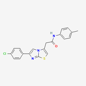 2-[6-(4-chlorophenyl)imidazo[2,1-b][1,3]thiazol-3-yl]-N-(4-methylphenyl)acetamide