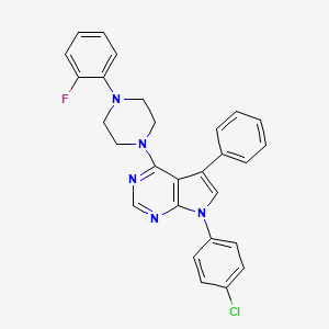 7-(4-chlorophenyl)-4-[4-(2-fluorophenyl)piperazin-1-yl]-5-phenyl-7H-pyrrolo[2,3-d]pyrimidine