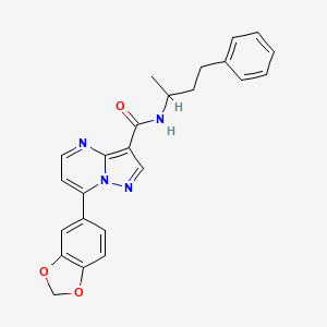 7-(1,3-benzodioxol-5-yl)-N-(4-phenylbutan-2-yl)pyrazolo[1,5-a]pyrimidine-3-carboxamide