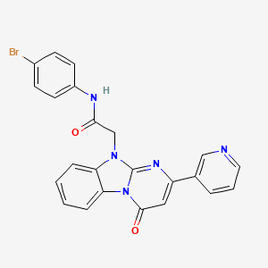 N-(4-bromophenyl)-2-[4-oxo-2-(pyridin-3-yl)pyrimido[1,2-a]benzimidazol-10(4H)-yl]acetamide