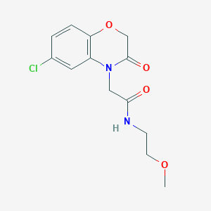 2-(6-chloro-3-oxo-2,3-dihydro-4H-1,4-benzoxazin-4-yl)-N-(2-methoxyethyl)acetamide