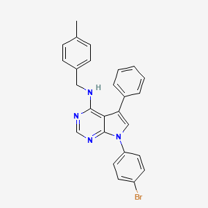 molecular formula C26H21BrN4 B11205371 7-(4-bromophenyl)-N-(4-methylbenzyl)-5-phenyl-7H-pyrrolo[2,3-d]pyrimidin-4-amine 