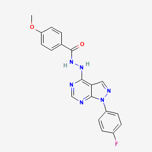 N'-[1-(4-fluorophenyl)-1H-pyrazolo[3,4-d]pyrimidin-4-yl]-4-methoxybenzohydrazide