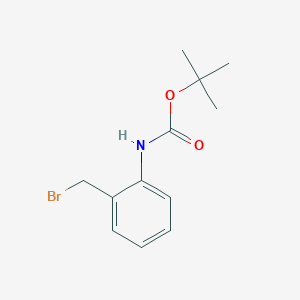 molecular formula C12H16BrNO2 B112054 叔丁基（2-（溴甲基）苯基）氨基甲酸酯 CAS No. 166329-43-7