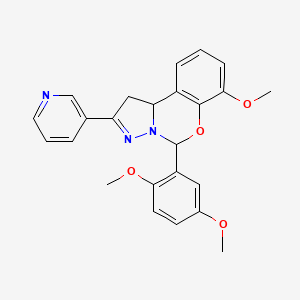 5-(2,5-Dimethoxyphenyl)-7-methoxy-2-(pyridin-3-yl)-1,10b-dihydropyrazolo[1,5-c][1,3]benzoxazine