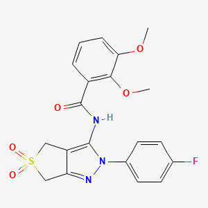 N-(2-(4-fluorophenyl)-5,5-dioxido-4,6-dihydro-2H-thieno[3,4-c]pyrazol-3-yl)-2,3-dimethoxybenzamide