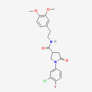 1-(3-chloro-4-fluorophenyl)-N-[2-(3,4-dimethoxyphenyl)ethyl]-5-oxopyrrolidine-3-carboxamide