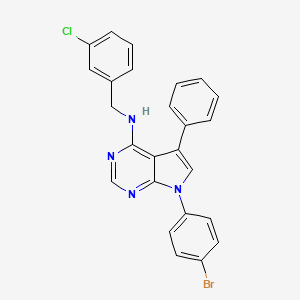 molecular formula C25H18BrClN4 B11205487 7-(4-bromophenyl)-N-(3-chlorobenzyl)-5-phenyl-7H-pyrrolo[2,3-d]pyrimidin-4-amine 