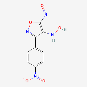 molecular formula C9H6N4O5 B11205494 (4Z,5E)-N,N'-dihydroxy-3-(4-nitrophenyl)-1,2-oxazole-4,5-diimine 