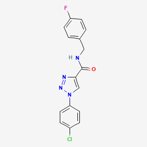 molecular formula C16H12ClFN4O B11205502 1-(4-chlorophenyl)-N-(4-fluorobenzyl)-1H-1,2,3-triazole-4-carboxamide 