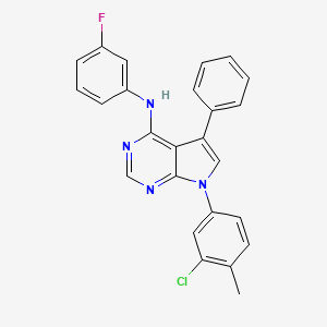 7-(3-chloro-4-methylphenyl)-N-(3-fluorophenyl)-5-phenyl-7H-pyrrolo[2,3-d]pyrimidin-4-amine