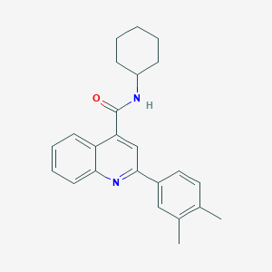 molecular formula C24H26N2O B11205521 N-cyclohexyl-2-(3,4-dimethylphenyl)quinoline-4-carboxamide 