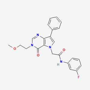 N-(3-fluorophenyl)-2-[3-(2-methoxyethyl)-4-oxo-7-phenyl-3,4-dihydro-5H-pyrrolo[3,2-d]pyrimidin-5-yl]acetamide