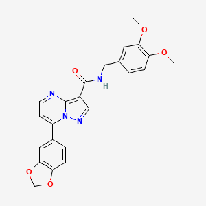 7-(1,3-benzodioxol-5-yl)-N-(3,4-dimethoxybenzyl)pyrazolo[1,5-a]pyrimidine-3-carboxamide