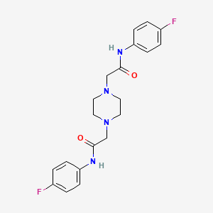 molecular formula C20H22F2N4O2 B11205550 2,2'-piperazine-1,4-diylbis[N-(4-fluorophenyl)acetamide] 