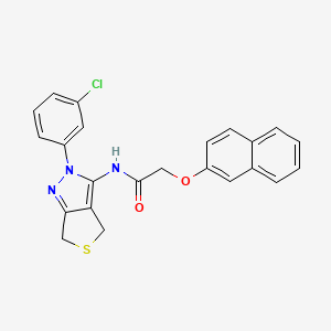 N-(2-(3-chlorophenyl)-4,6-dihydro-2H-thieno[3,4-c]pyrazol-3-yl)-2-(naphthalen-2-yloxy)acetamide