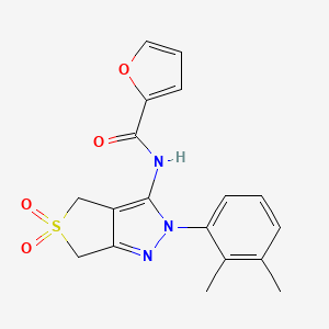 molecular formula C18H17N3O4S B11205587 N-[2-(2,3-dimethylphenyl)-5,5-dioxido-2,6-dihydro-4H-thieno[3,4-c]pyrazol-3-yl]-2-furamide 