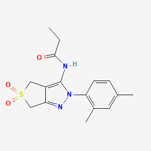 N-[2-(2,4-dimethylphenyl)-5,5-dioxido-2,6-dihydro-4H-thieno[3,4-c]pyrazol-3-yl]propanamide