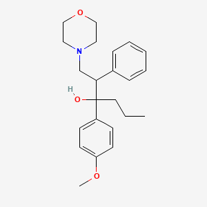 3-(4-Methoxyphenyl)-1-morpholin-4-yl-2-phenylhexan-3-ol