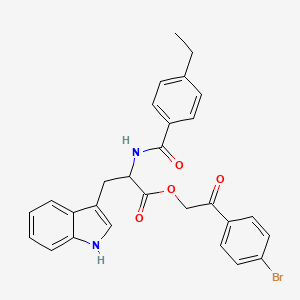 2-(4-bromophenyl)-2-oxoethyl N-[(4-ethylphenyl)carbonyl]tryptophanate