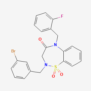 2-(3-bromobenzyl)-5-(2-fluorobenzyl)-2,3-dihydrobenzo[f][1,2,5]thiadiazepin-4(5H)-one 1,1-dioxide