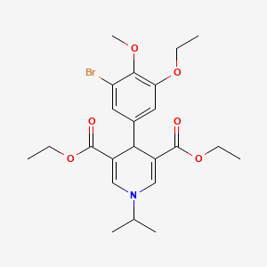 Diethyl 4-(3-bromo-5-ethoxy-4-methoxyphenyl)-1-(propan-2-yl)-1,4-dihydropyridine-3,5-dicarboxylate