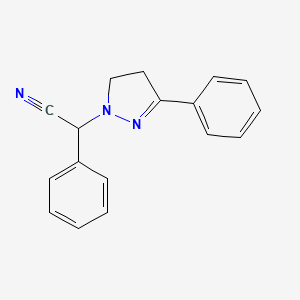 phenyl(3-phenyl-4,5-dihydro-1H-pyrazol-1-yl)acetonitrile