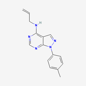 molecular formula C15H15N5 B11205687 1-(4-methylphenyl)-N-(prop-2-en-1-yl)-1H-pyrazolo[3,4-d]pyrimidin-4-amine 