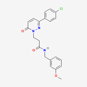 molecular formula C21H20ClN3O3 B11205698 3-[3-(4-chlorophenyl)-6-oxopyridazin-1(6H)-yl]-N-(3-methoxybenzyl)propanamide 