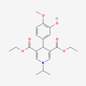 Diethyl 4-(3-hydroxy-4-methoxyphenyl)-1-(propan-2-yl)-1,4-dihydropyridine-3,5-dicarboxylate