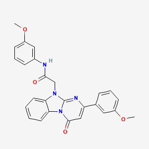 N-(3-methoxyphenyl)-2-[2-(3-methoxyphenyl)-4-oxopyrimido[1,2-a]benzimidazol-10(4H)-yl]acetamide