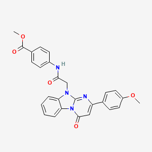 methyl 4-({[2-(4-methoxyphenyl)-4-oxopyrimido[1,2-a]benzimidazol-10(4H)-yl]acetyl}amino)benzoate