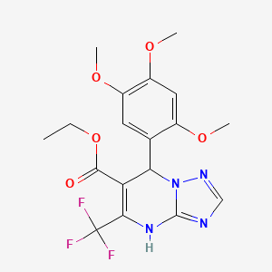 Ethyl 5-(trifluoromethyl)-7-(2,4,5-trimethoxyphenyl)-4,7-dihydro[1,2,4]triazolo[1,5-a]pyrimidine-6-carboxylate