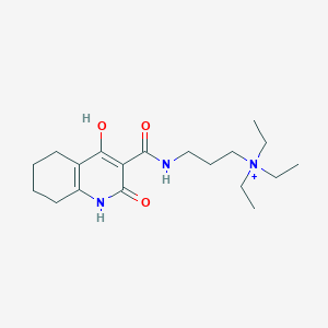 N,N,N-triethyl-3-{[(4-hydroxy-2-oxo-1,2,5,6,7,8-hexahydroquinolin-3-yl)carbonyl]amino}propan-1-aminium