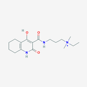 N-ethyl-3-{[(4-hydroxy-2-oxo-1,2,5,6,7,8-hexahydroquinolin-3-yl)carbonyl]amino}-N,N-dimethylpropan-1-aminium