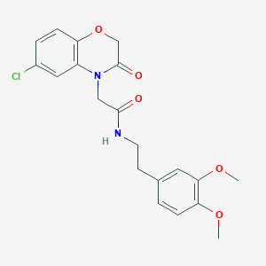 2-(6-chloro-3-oxo-2,3-dihydro-4H-1,4-benzoxazin-4-yl)-N-[2-(3,4-dimethoxyphenyl)ethyl]acetamide