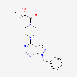 [4-(1-benzyl-1H-pyrazolo[3,4-d]pyrimidin-4-yl)piperazin-1-yl](furan-2-yl)methanone