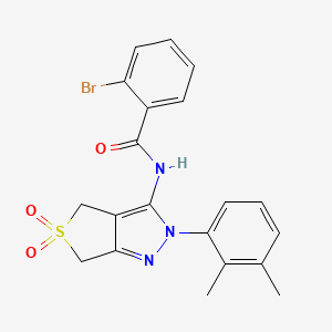 molecular formula C20H18BrN3O3S B11205810 2-bromo-N-(2-(2,3-dimethylphenyl)-5,5-dioxido-4,6-dihydro-2H-thieno[3,4-c]pyrazol-3-yl)benzamide 